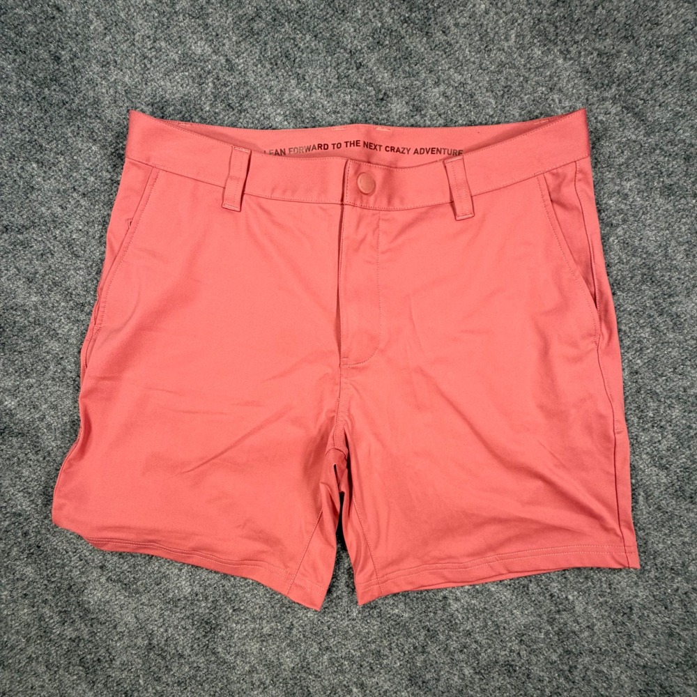 Rhone Commuter Shorts Mens 32 Coral Pink Stretch Performance Golf Casual 0751 - Picture 1 of 7
